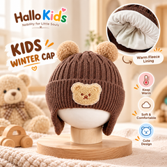 Kids Winter Cap | Free Size (1–12 Years)