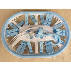 Multi-Clip Oval Clothes Drying Hanger
