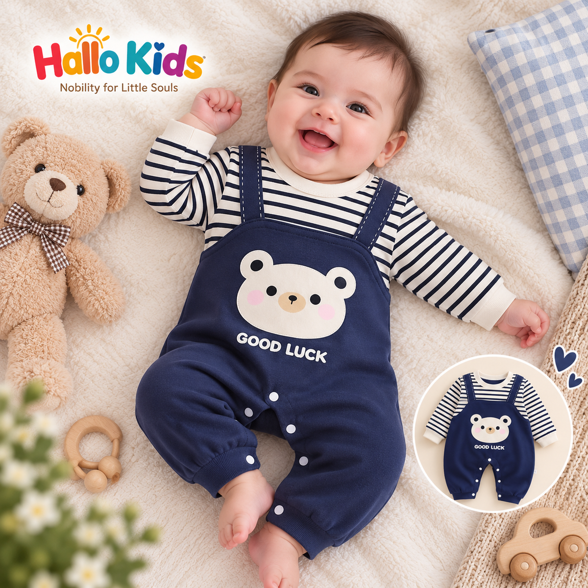 Hallo Kids Premium Long-Sleeve Romper Set