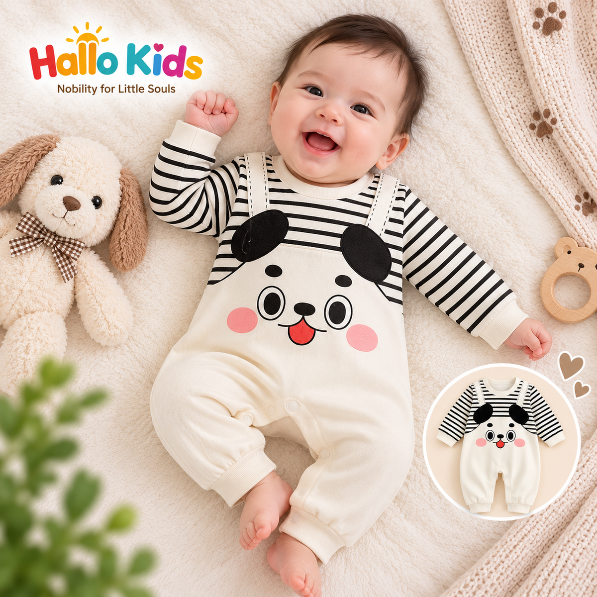 Hallo Kids Premium Long-Sleeve Romper Set