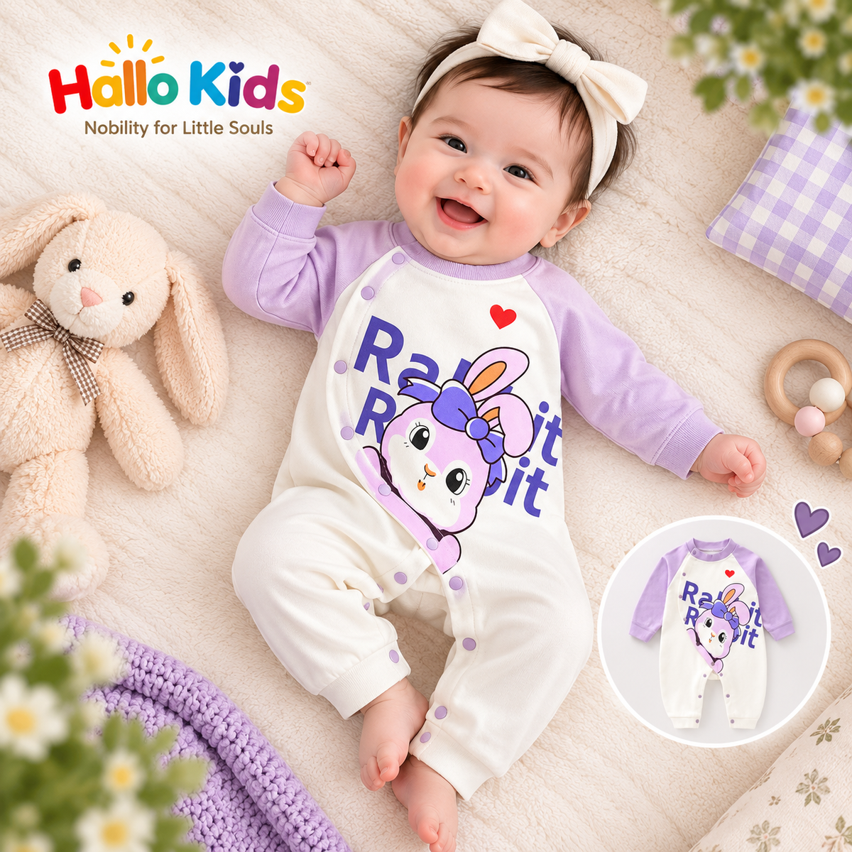 Hallo Kids Premium Long-Sleeve Romper Set