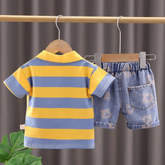 Premium Baby Boys Polo-Shirt & Shorts Set