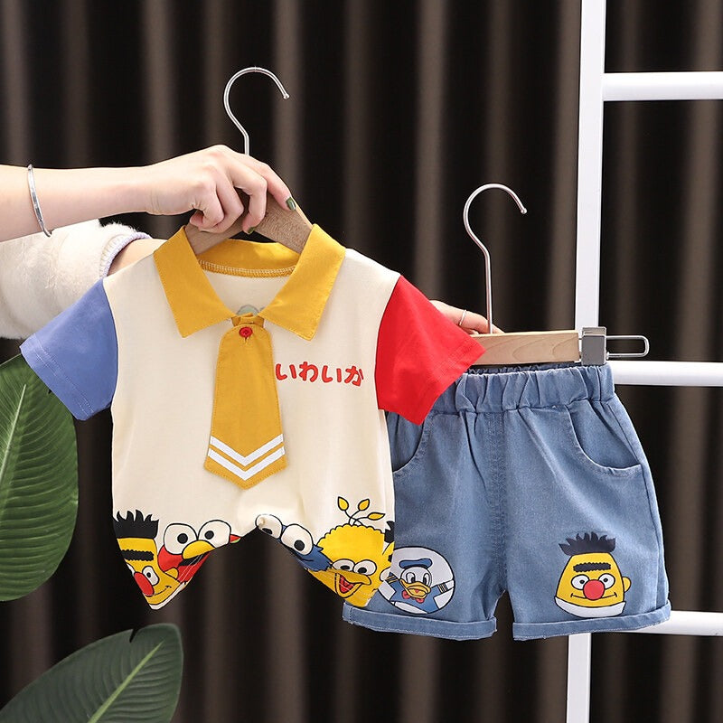 Premium Baby Boys Polo-Shirt & Shorts Set